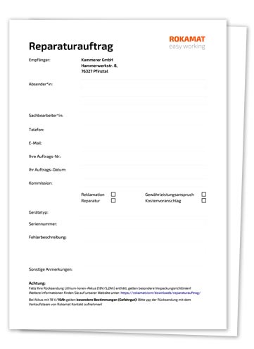 Reparaturauftrag